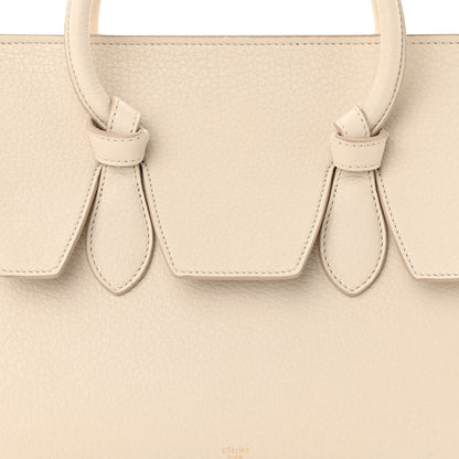 Celine Crisped Calfskin Mini Tie Knot Tote Chalk 7 of 11