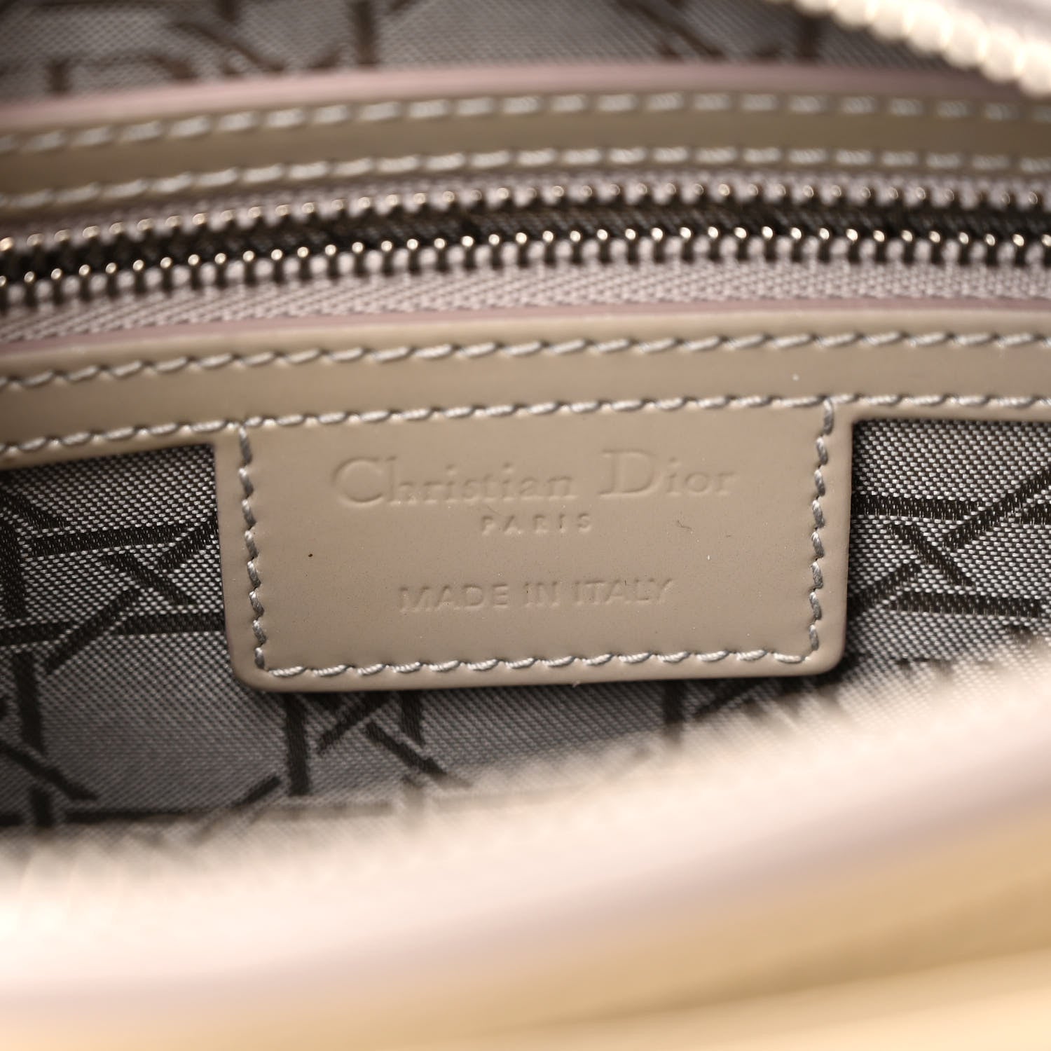 Christian Dior Patent Cannage Medium Lady Dior Grey 6 of 9