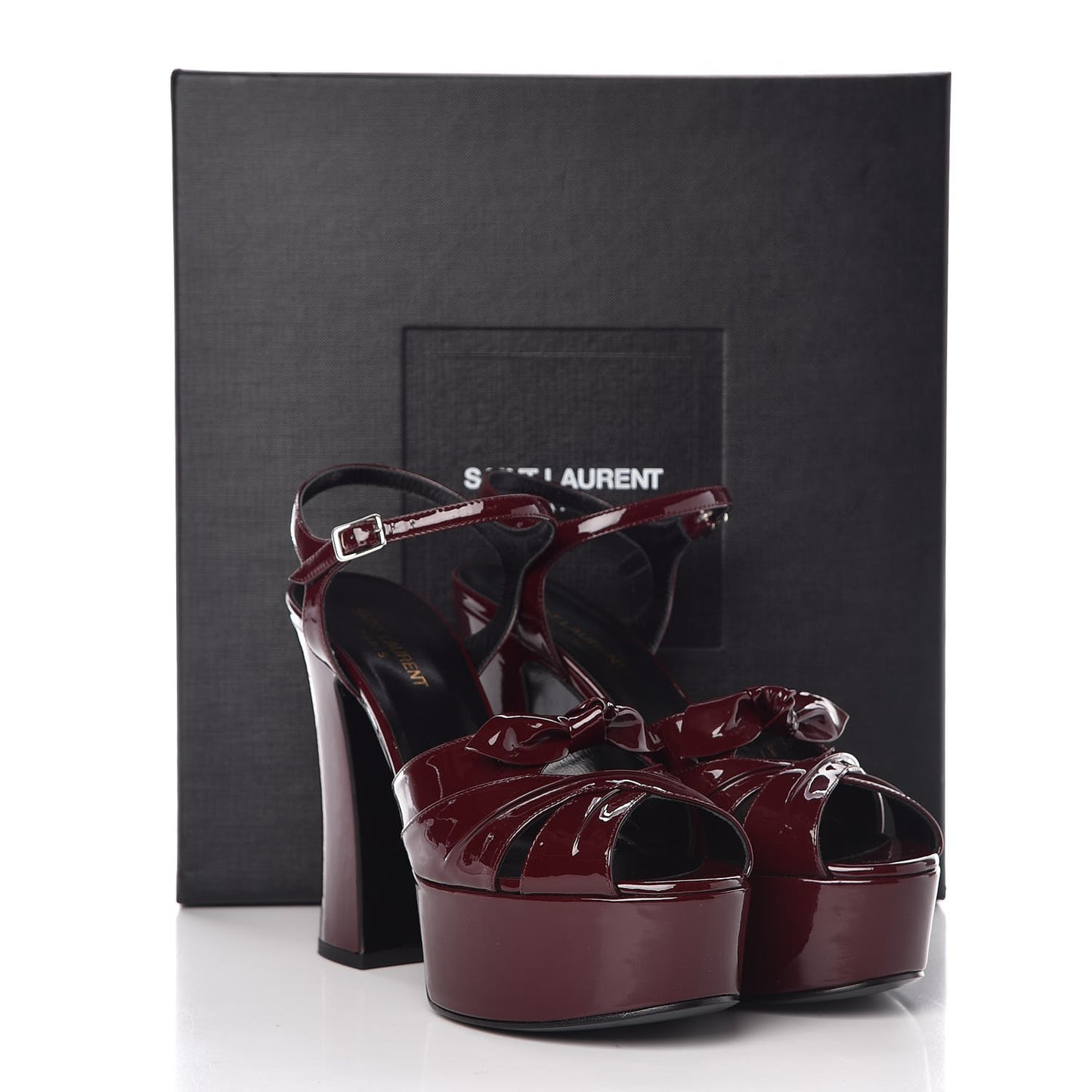 Vitello Vernice Soft Candy 80 Platform Sandals 38 Rouge Legion