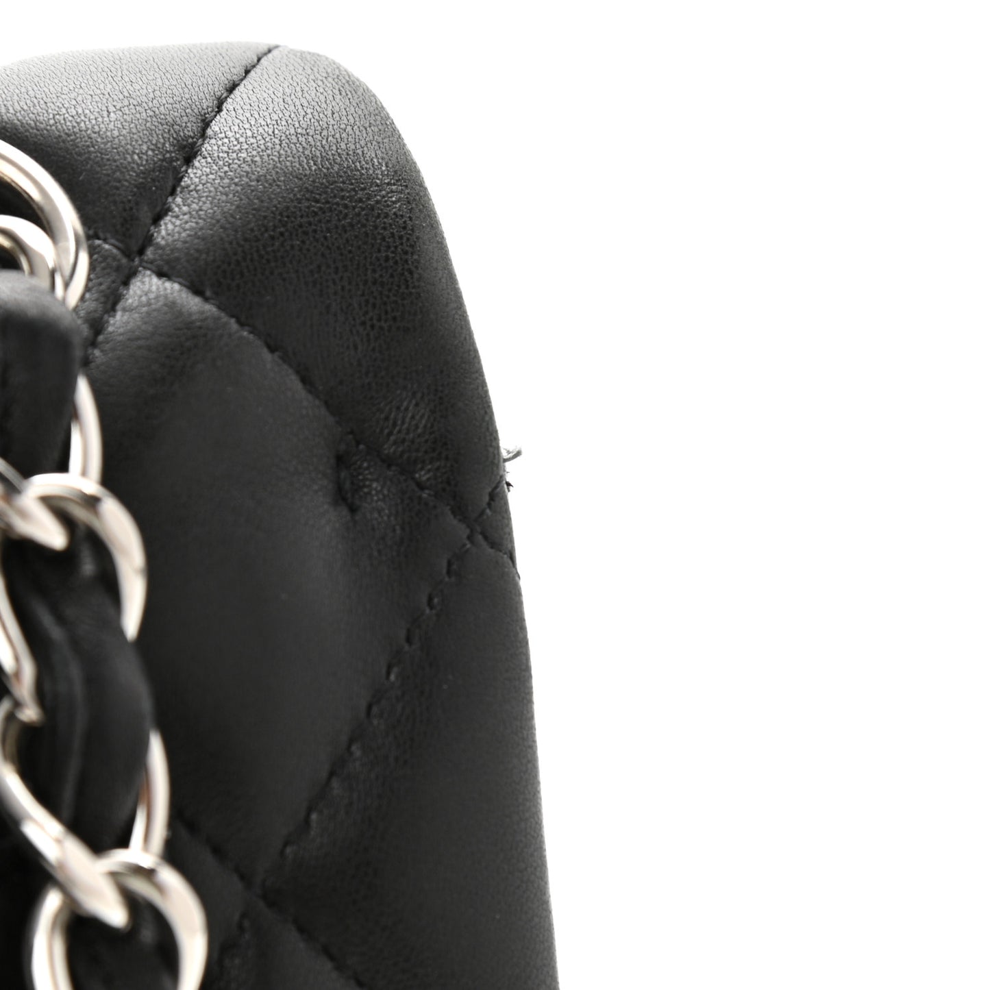 Lambskin Quilted Maxi Double Flap Black