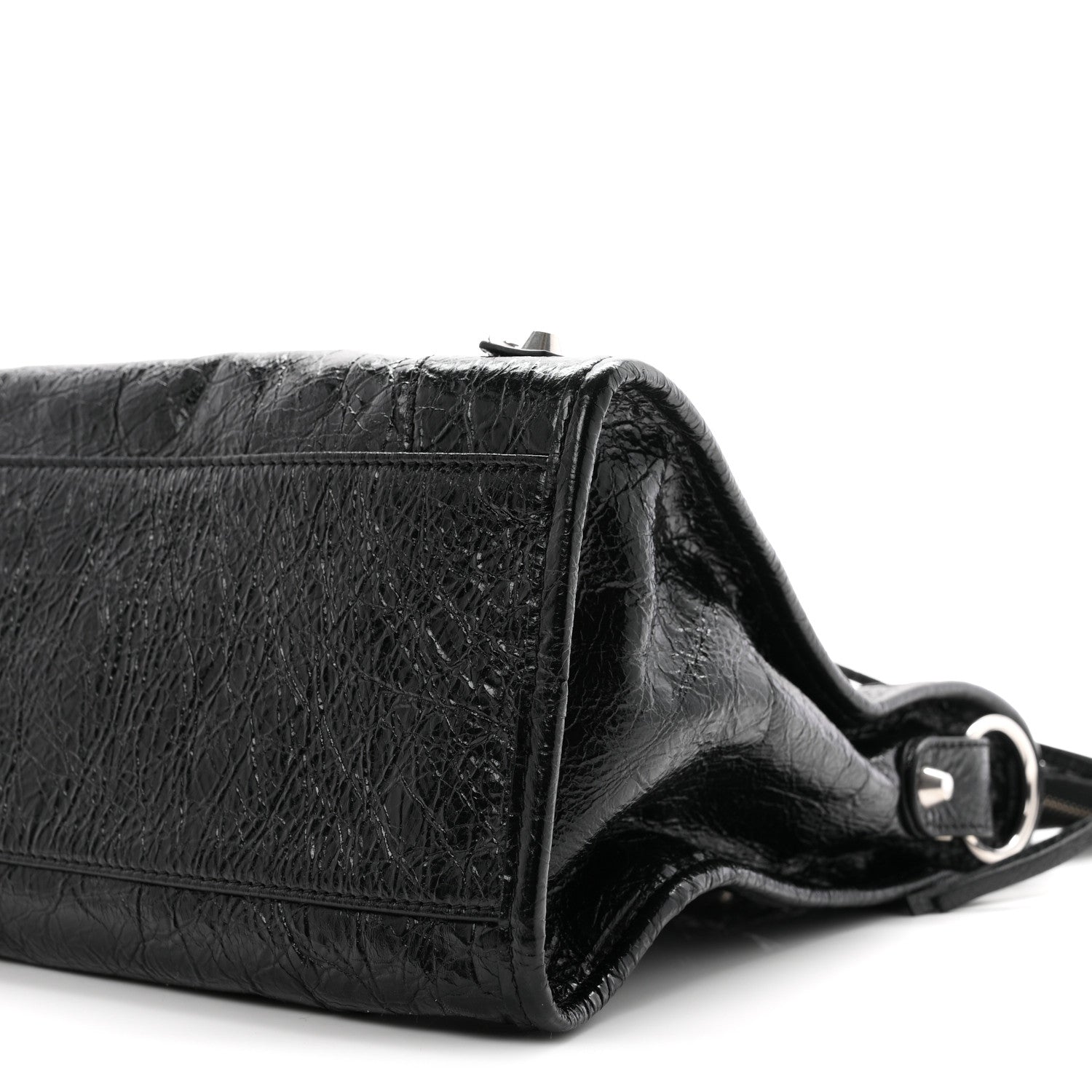 Balenciaga Agneau Arena Silver Hardware Medium Le City Black 10 of 10