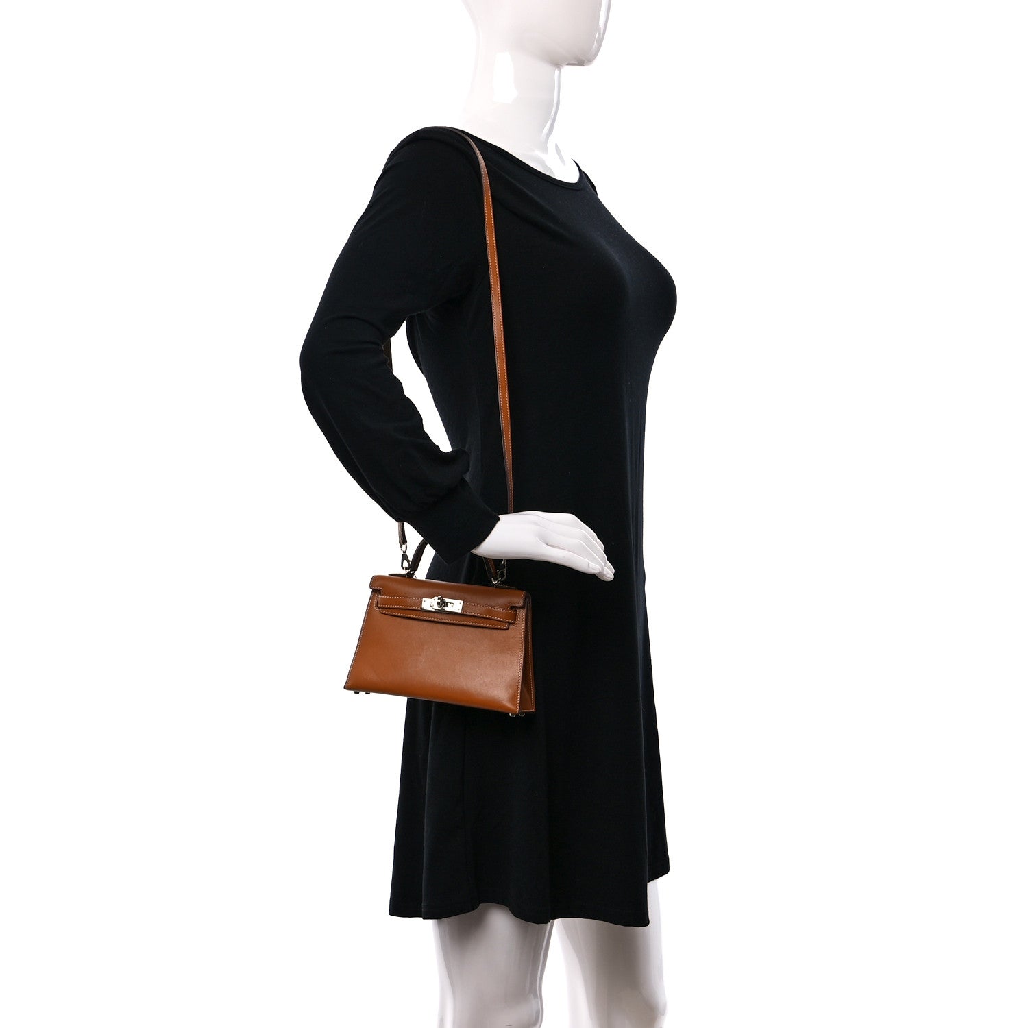 Hermes Veau Butler Mini Kelly Sellier 20 Natural Sable 2 of 12
