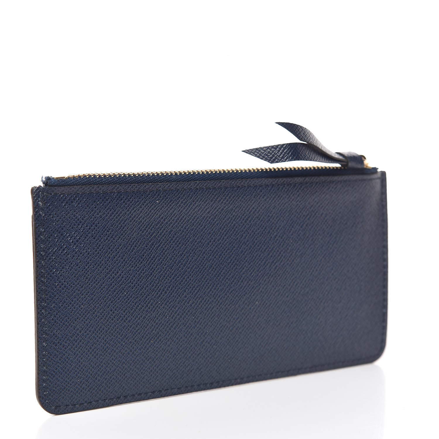 Louis Vuitton Calfskin Jeanne Wallet Zippered Insert Dark Blue 3 of 6
