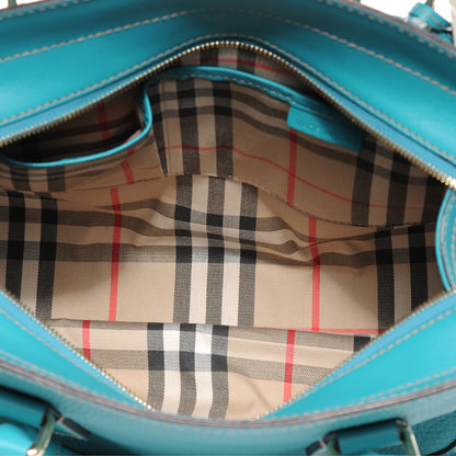 Burberry Pebbled Calfskin Small Honeywood Tote Kingfisher 9 of 9