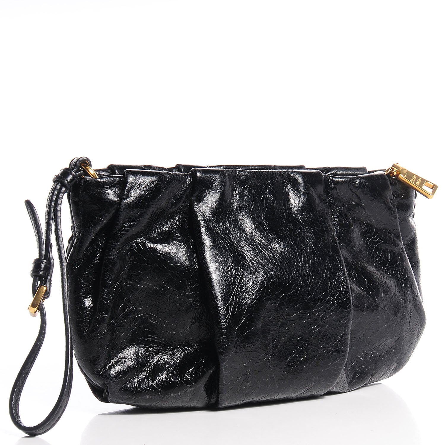 Prada Vitello Shine Wristlet Nero Black 5 of 12