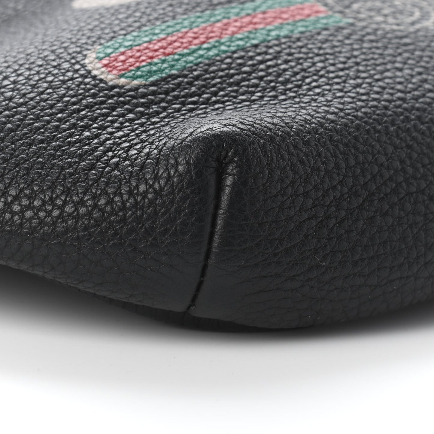 Grained Calfskin Small Logo Belt Bag Black