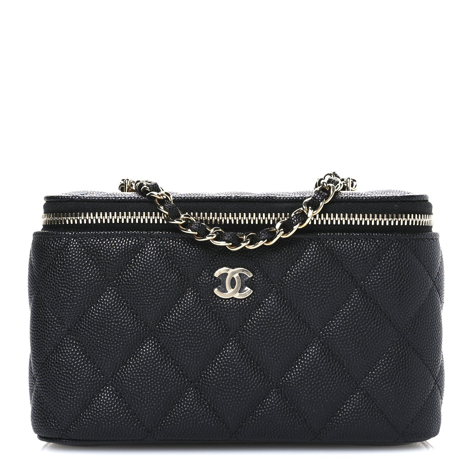 Chanel Caviar Quilted Small Vanity Case With Chain Black 1 of 12