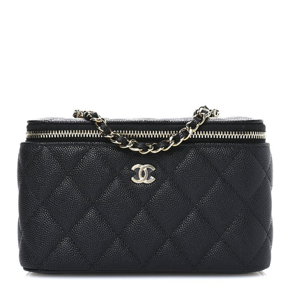 Chanel Caviar Quilted Small Vanity Case With Chain Black 1 of 12