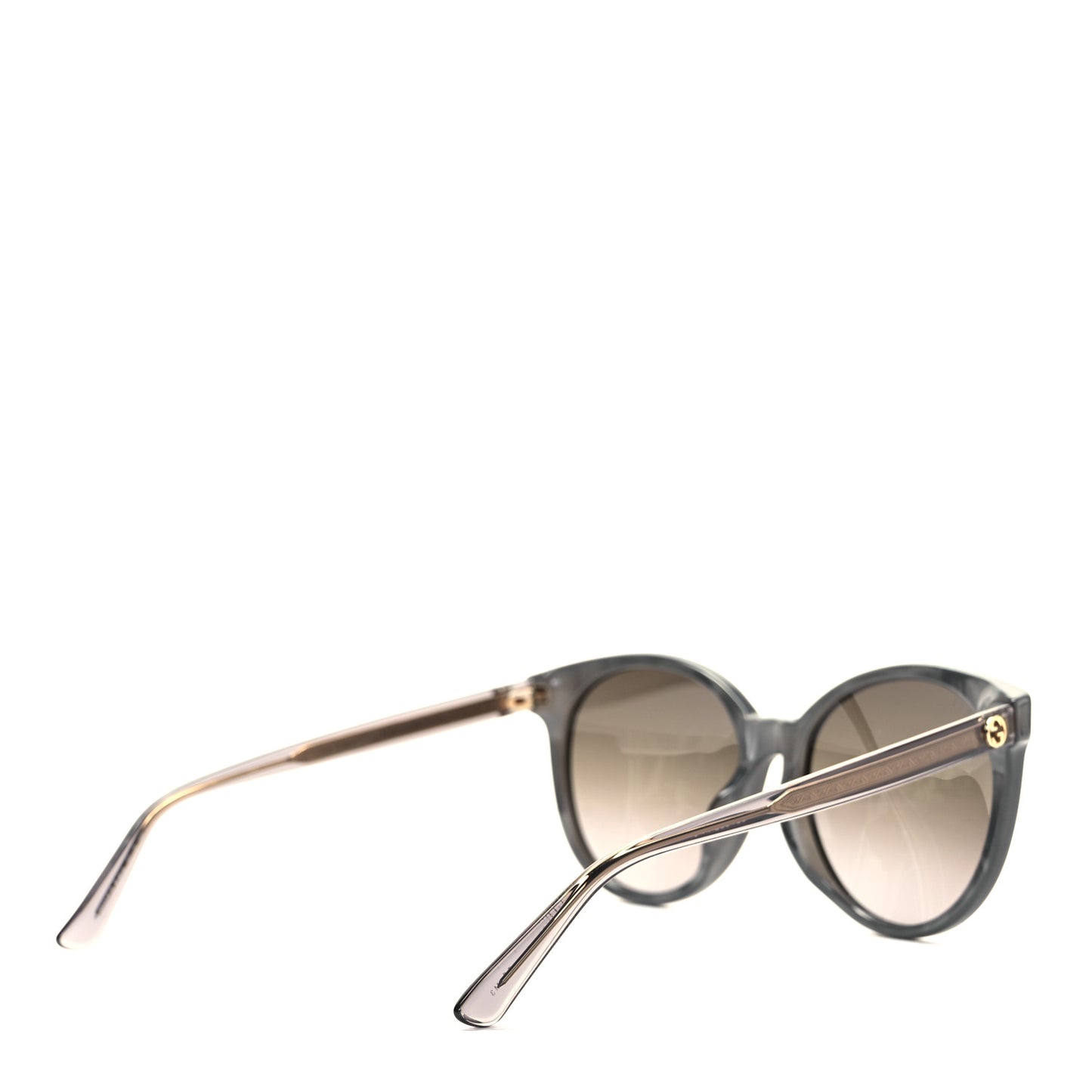 Acetate Round Frame Sunglasses GG3833FS Grey Pearl