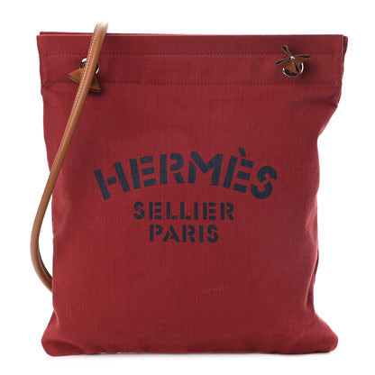 Hermes Canvas Swift Aline Grooming Bag Rouge H Gold 1 of 11