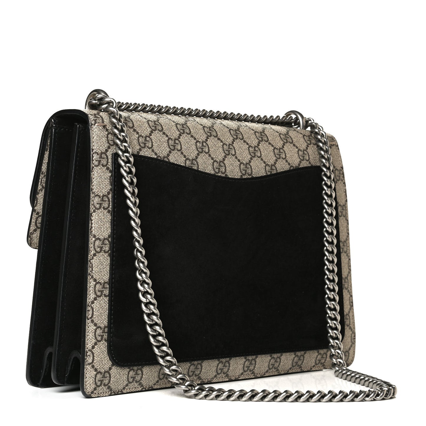GG Supreme Monogram Medium Dionysus Shoulder Bag Black