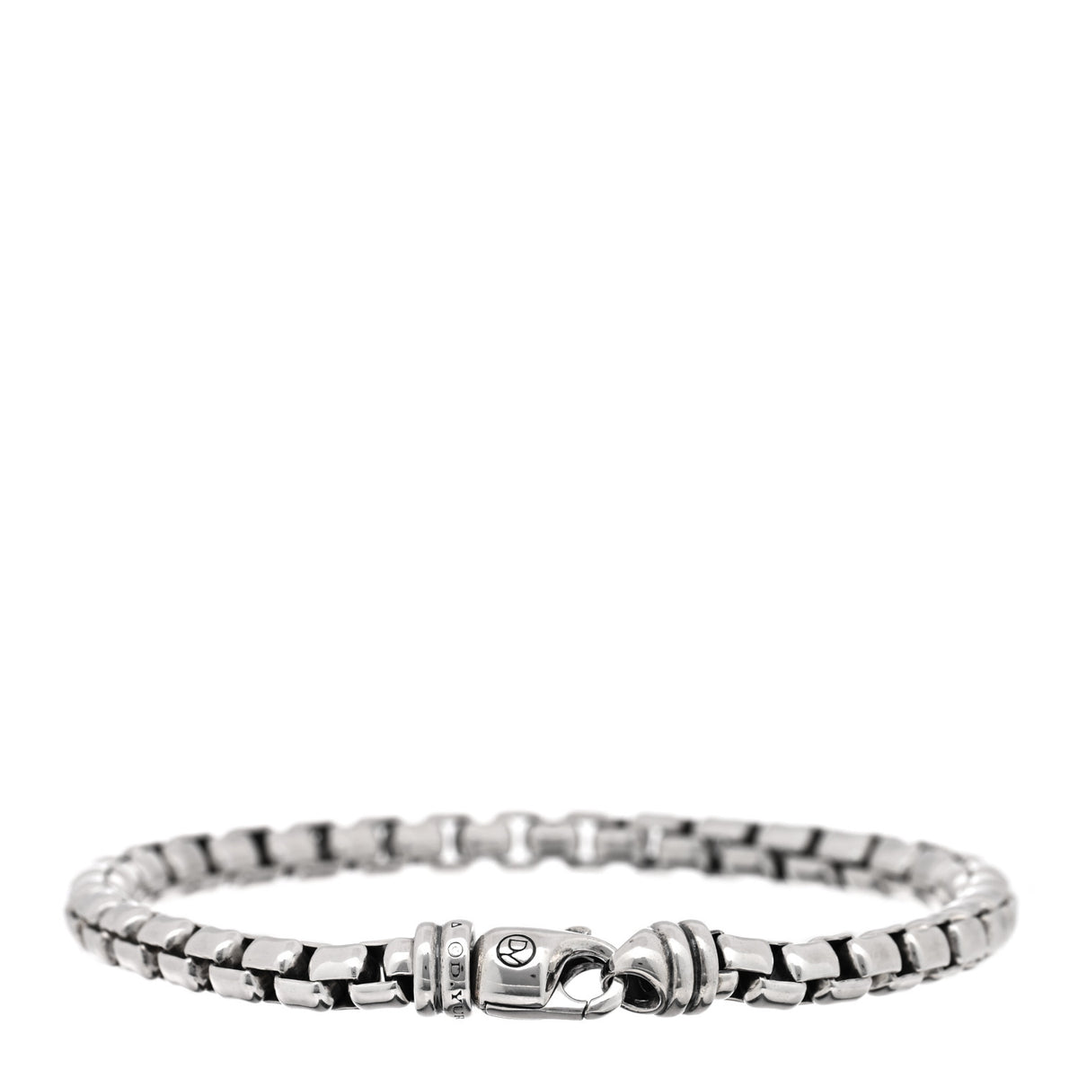 David Yurman Sterling Silver 4mm Box Chain Bracelet 2 of 3