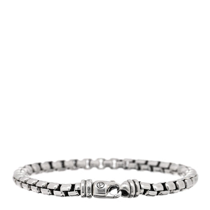 David Yurman Sterling Silver 4mm Box Chain Bracelet 2 of 3