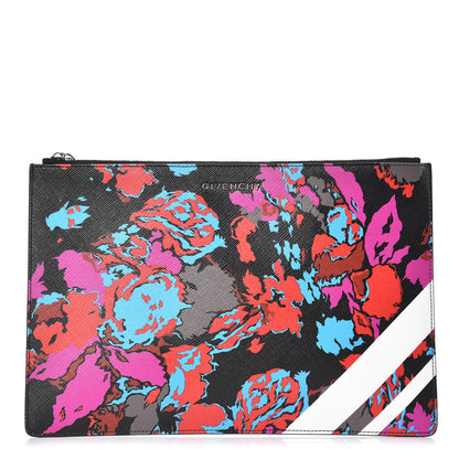 Givenchy Coated Canvas Floral Print Zip Pouch Multicolor 1 of 8