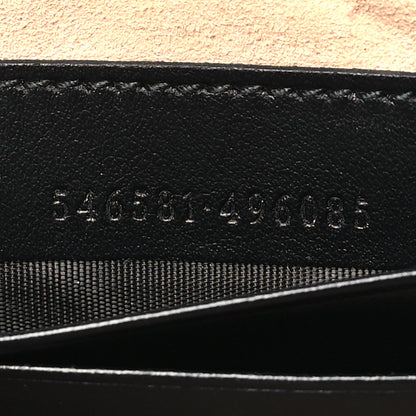 Gucci Calfskin Matelasse Mini GG Marmont Chain Crossbody Bag Black 9 of 12