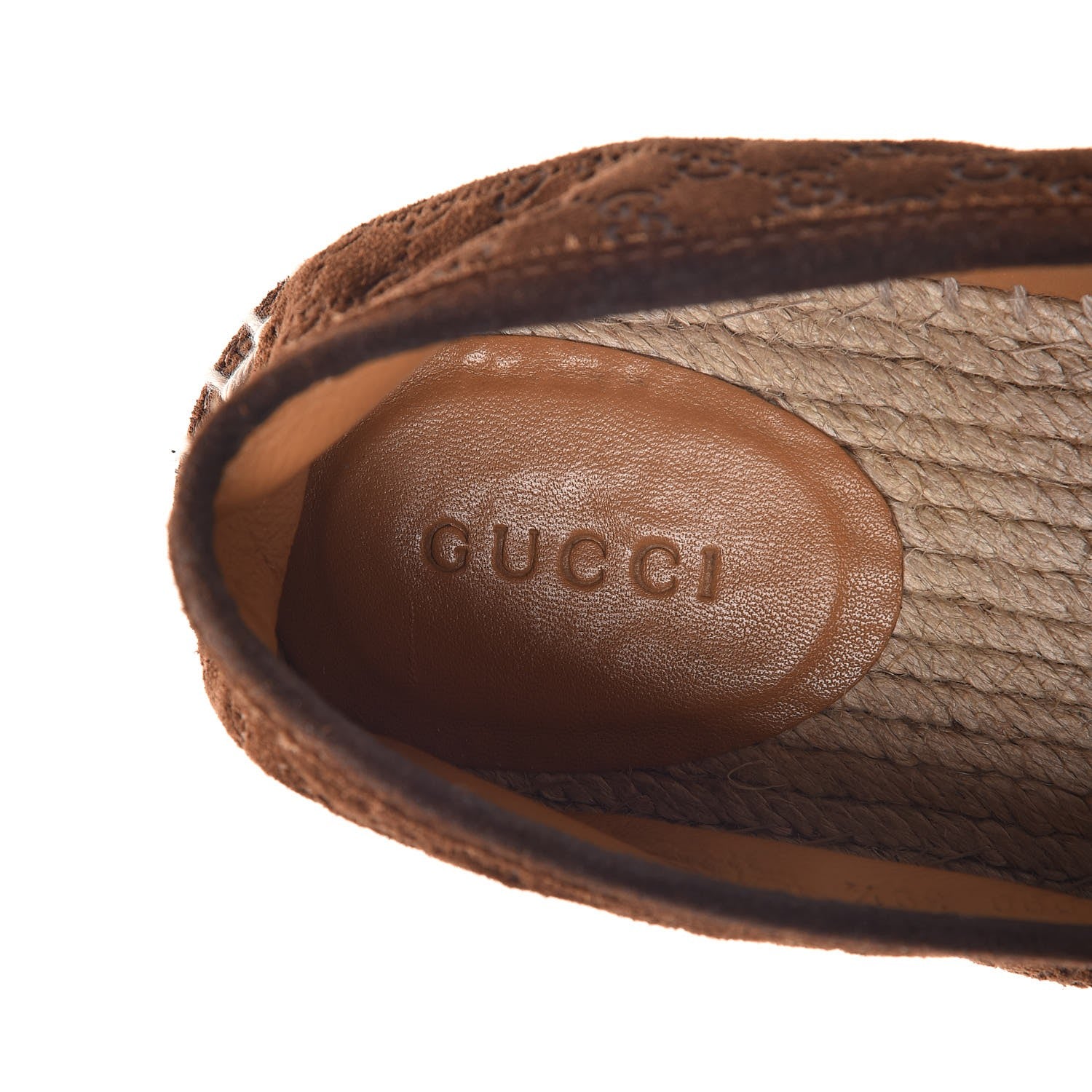 Gucci Suede Microguccissima Espadrilles 39.5 Nut Brown 9 of 11