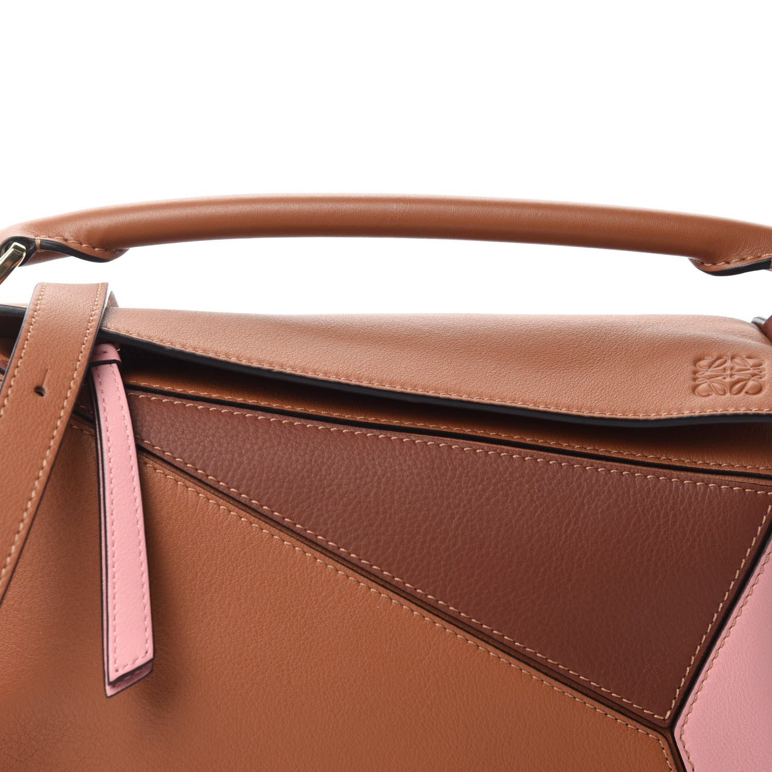 Loewe Calfskin Small Puzzle Bag Tan Medium Pink 9 of 9