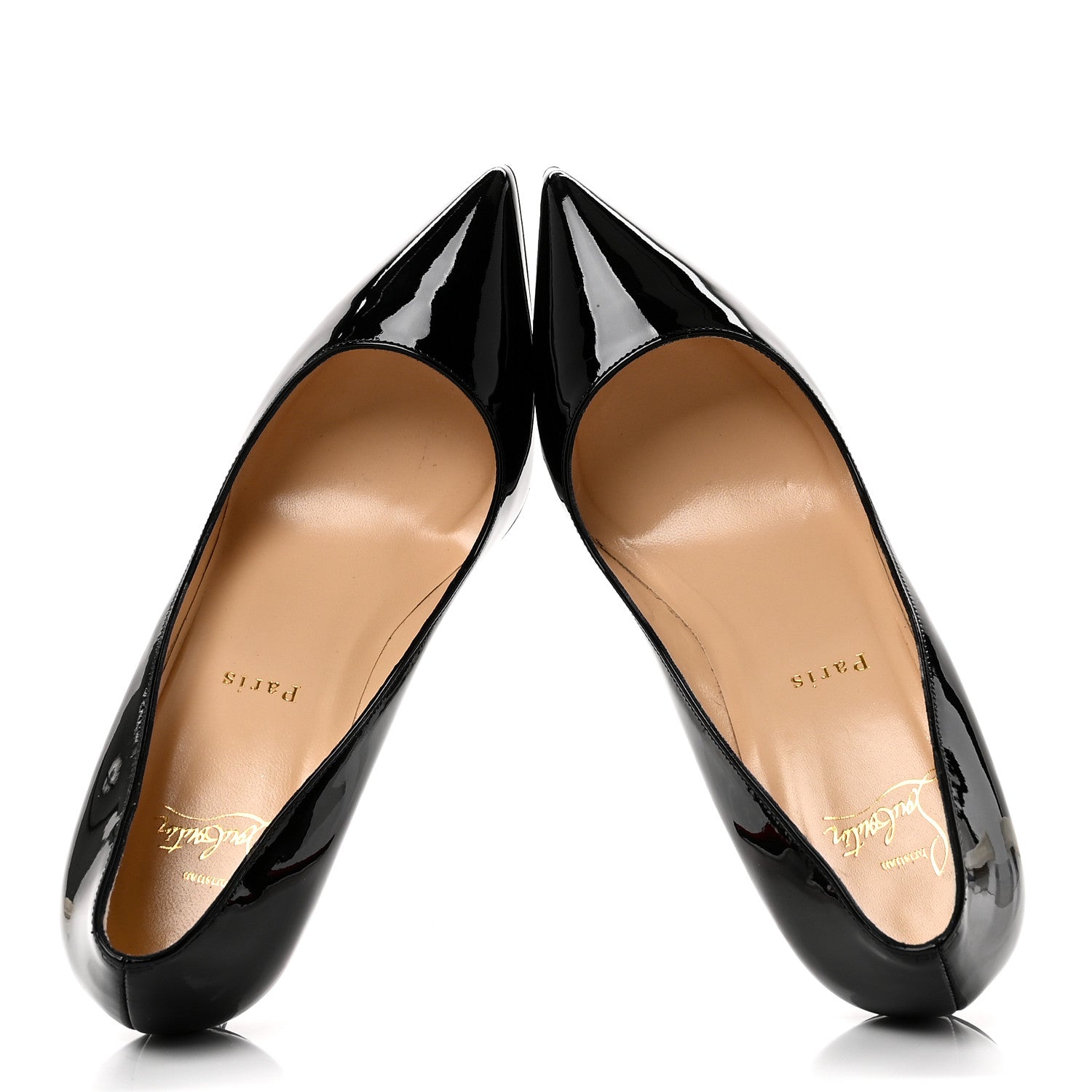Christian Louboutin Patent Pigalle Follies 85 Pumps 39 Black 2 of 9