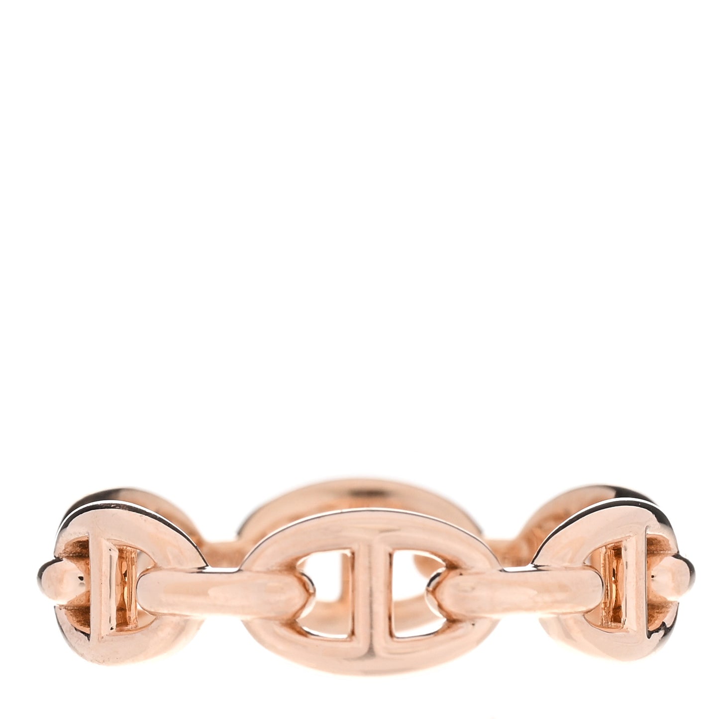 18K Rose Gold PM Chaine d'Ancre Enchainee Ring 58 8.5