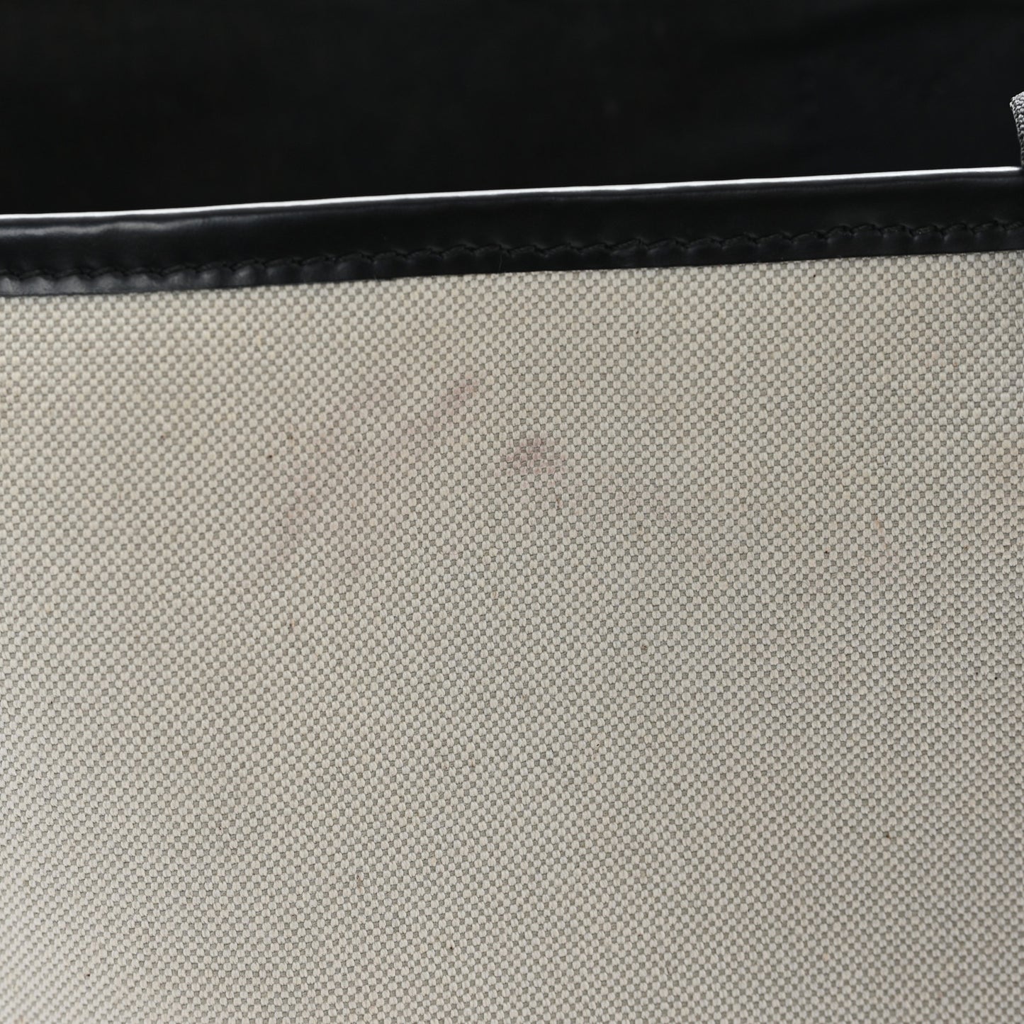 Cotton Canvas Satin Calfskin S Navy Cabas Natural Black