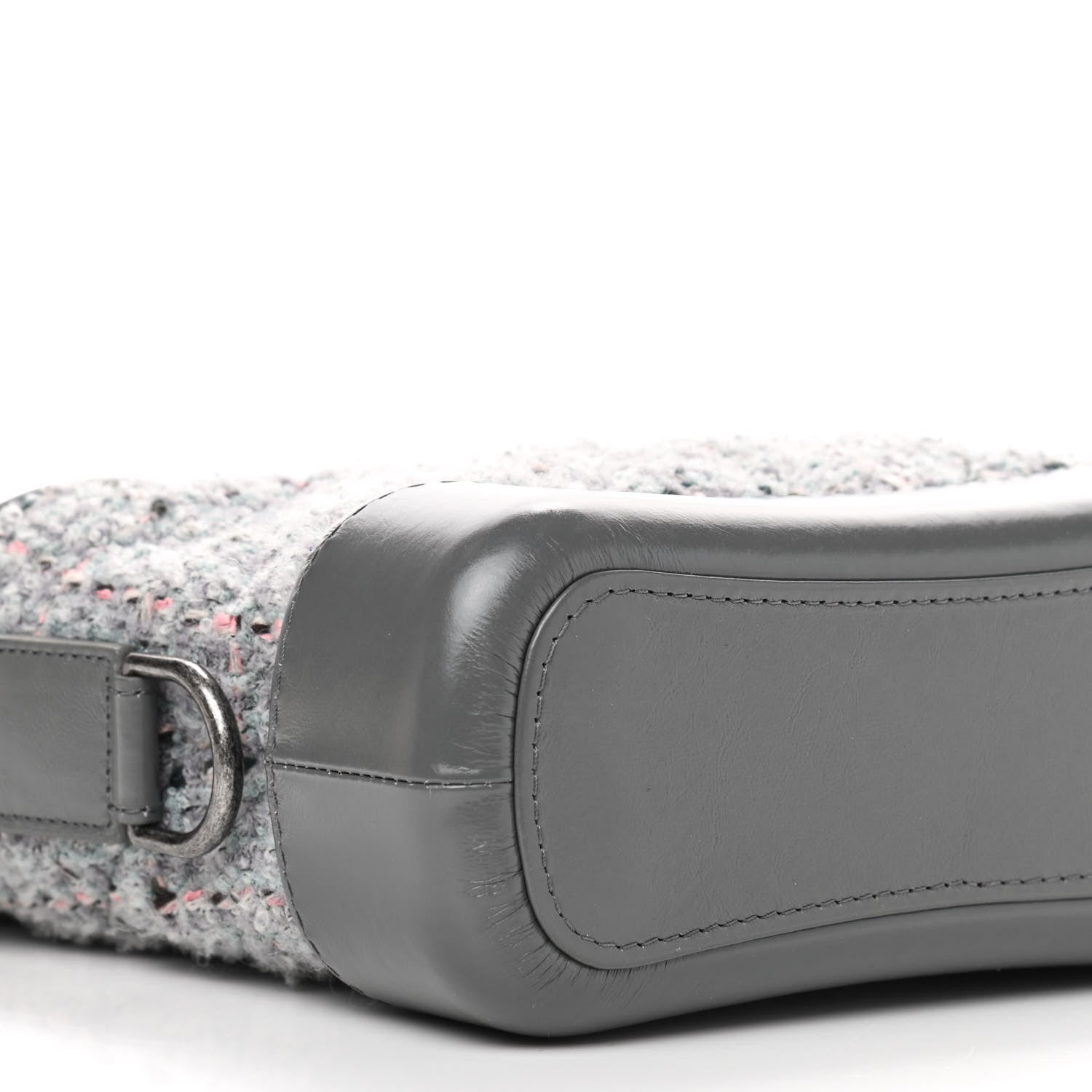 Chanel Tweed Calfskin Quilted Small Gabrielle Hobo Grey 8 of 9