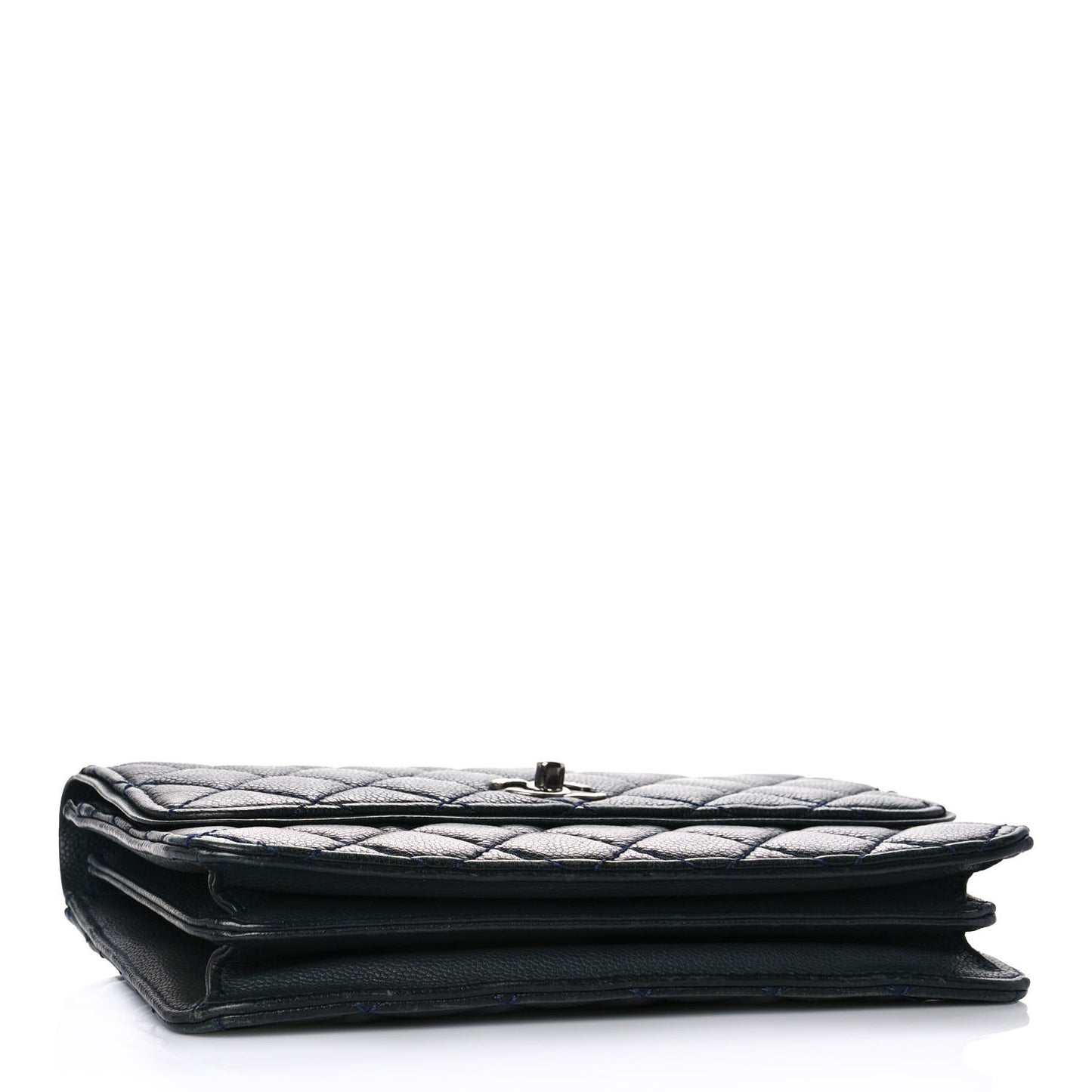 Caviar Quilted Flap With Chain Blue