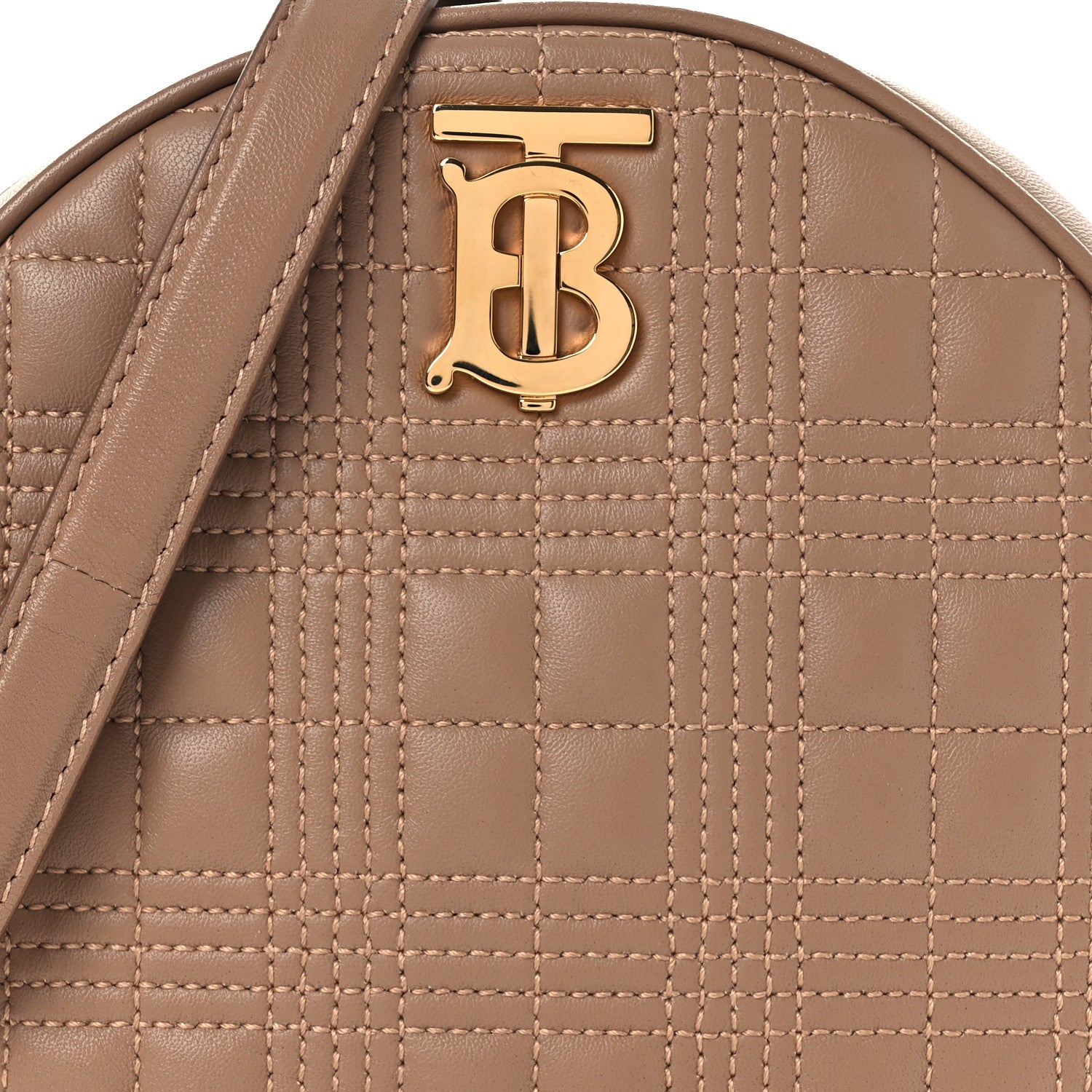 Burberry Lambskin Quilted New Louise Bag Camel 8 of 10
