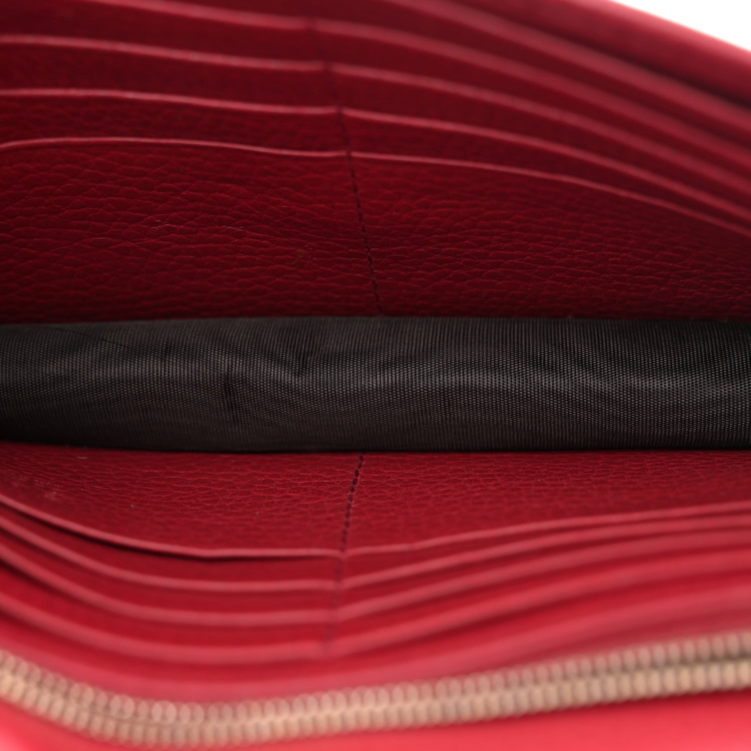 Gucci Dollar Calfskin Interlocking G Chain Wallet Red 5 of 11
