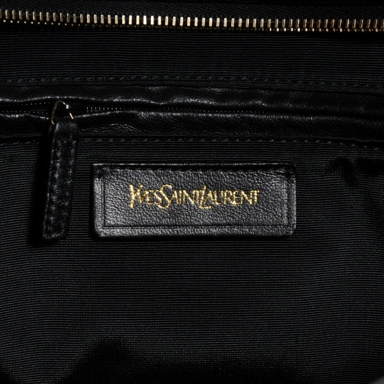 Saint Laurent Textured Patent Leather Large Cabas Chyc Black 6 of 8