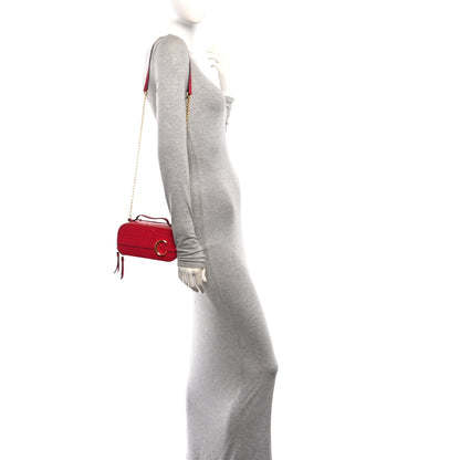 Chloe Calfskin Crocodile Embossed Mini C Vanity Bag Red 3 of 11