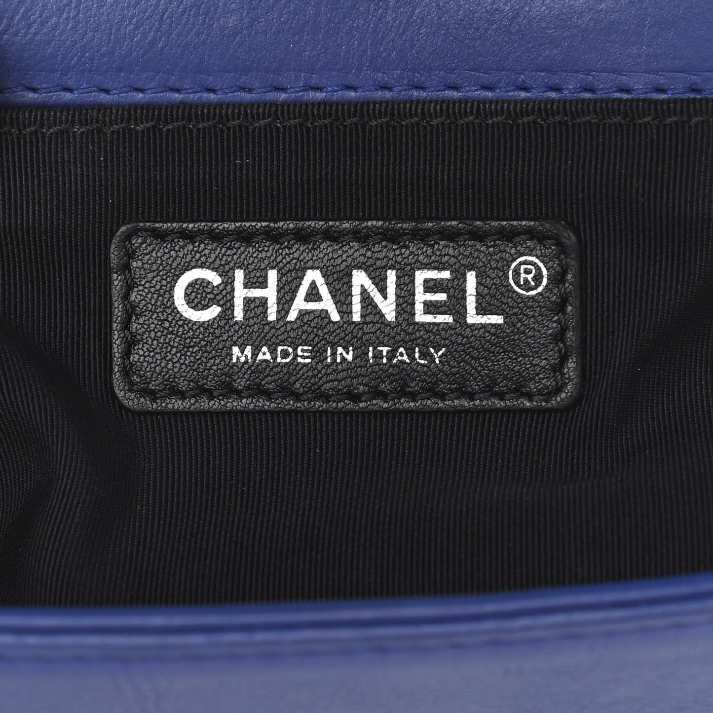 Calfskin Quilted Medium Boy Flap Blue