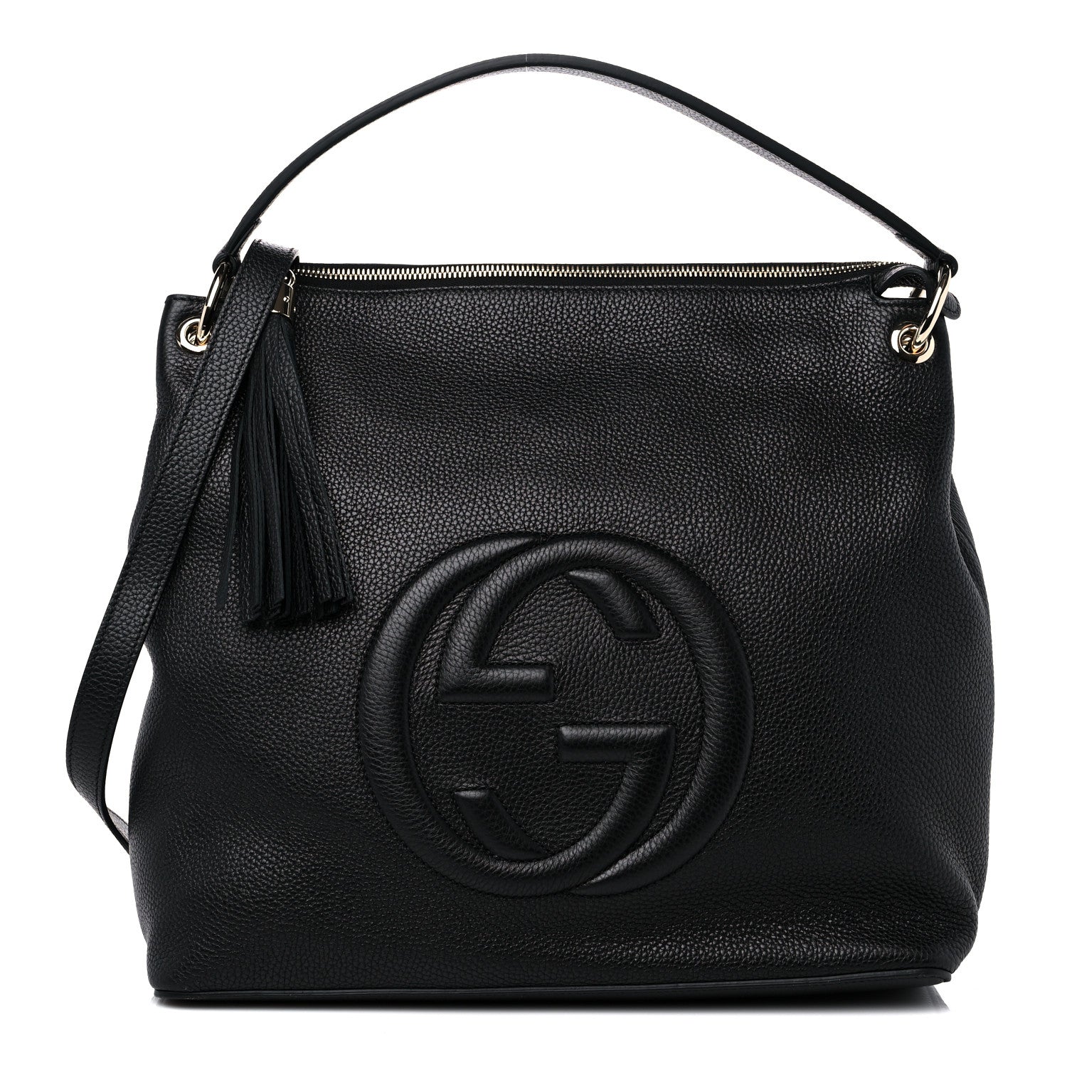 Gucci Pebbled Calfskin Large Soho Hobo Black 1 of 9