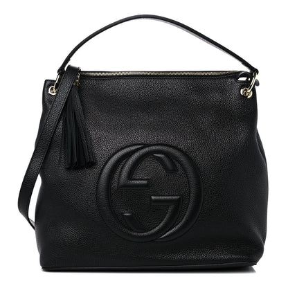 Gucci Pebbled Calfskin Large Soho Hobo Black 1 of 9