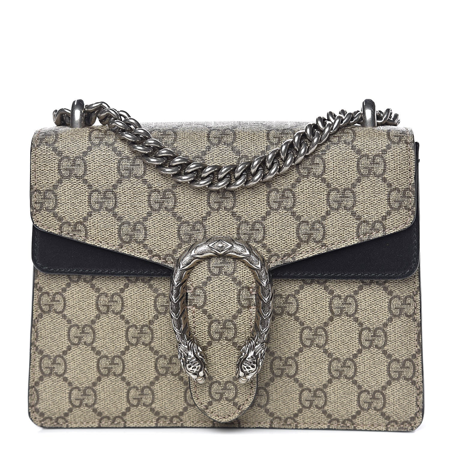 Gucci GG Supreme Monogram Mini Dionysus Shoulder Bag Black 1 of 15