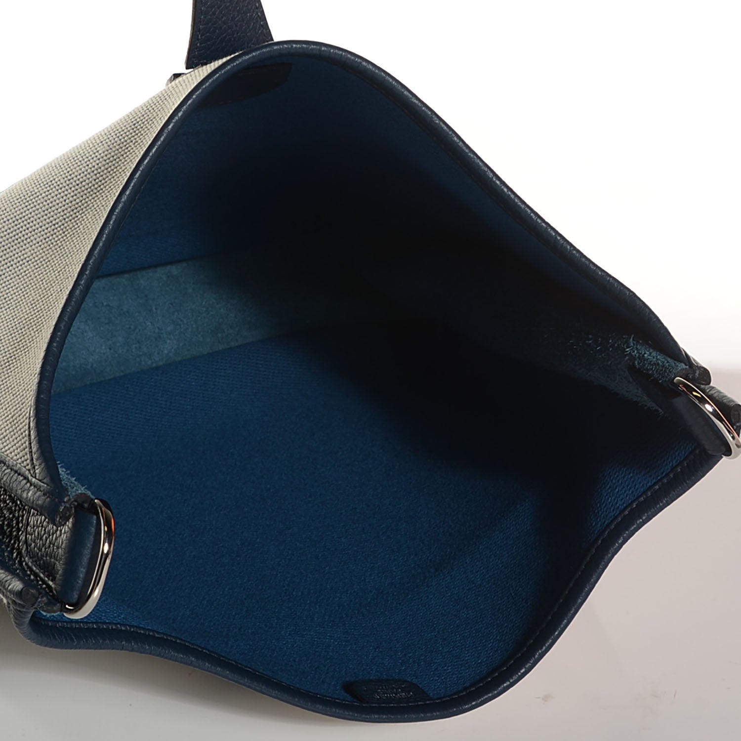 Hermes Toile Taurillon Clemence Evelyne III GM Bleu de Prusse 5 of 15