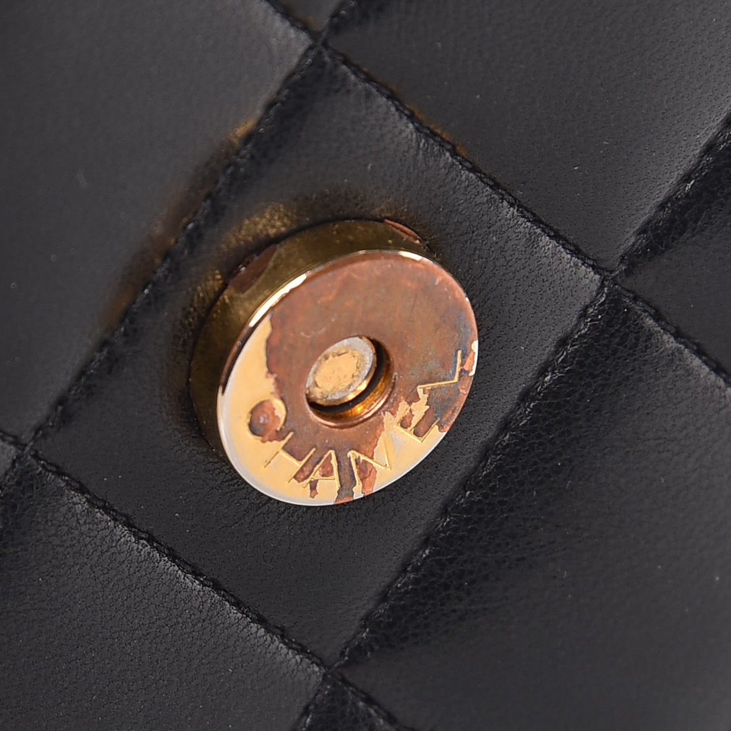Lambskin Quilted CC Flap Shoulder Bag Black
