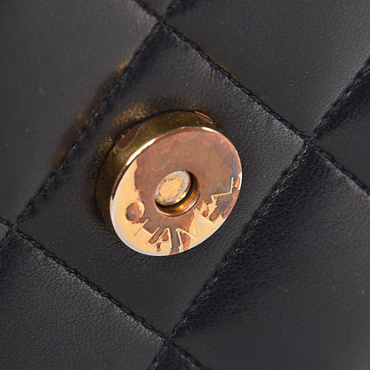 Chanel Lambskin Quilted CC Flap Shoulder Bag Black 8 of 9