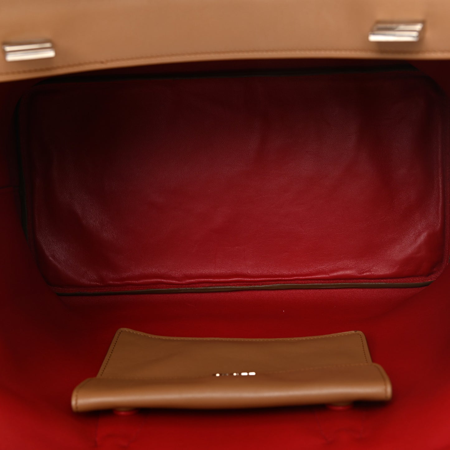 City Calfskin Twin Tote Caramel