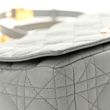 Christian Dior Lambskin Cannage Large Caro Bag Grey 14 of 17