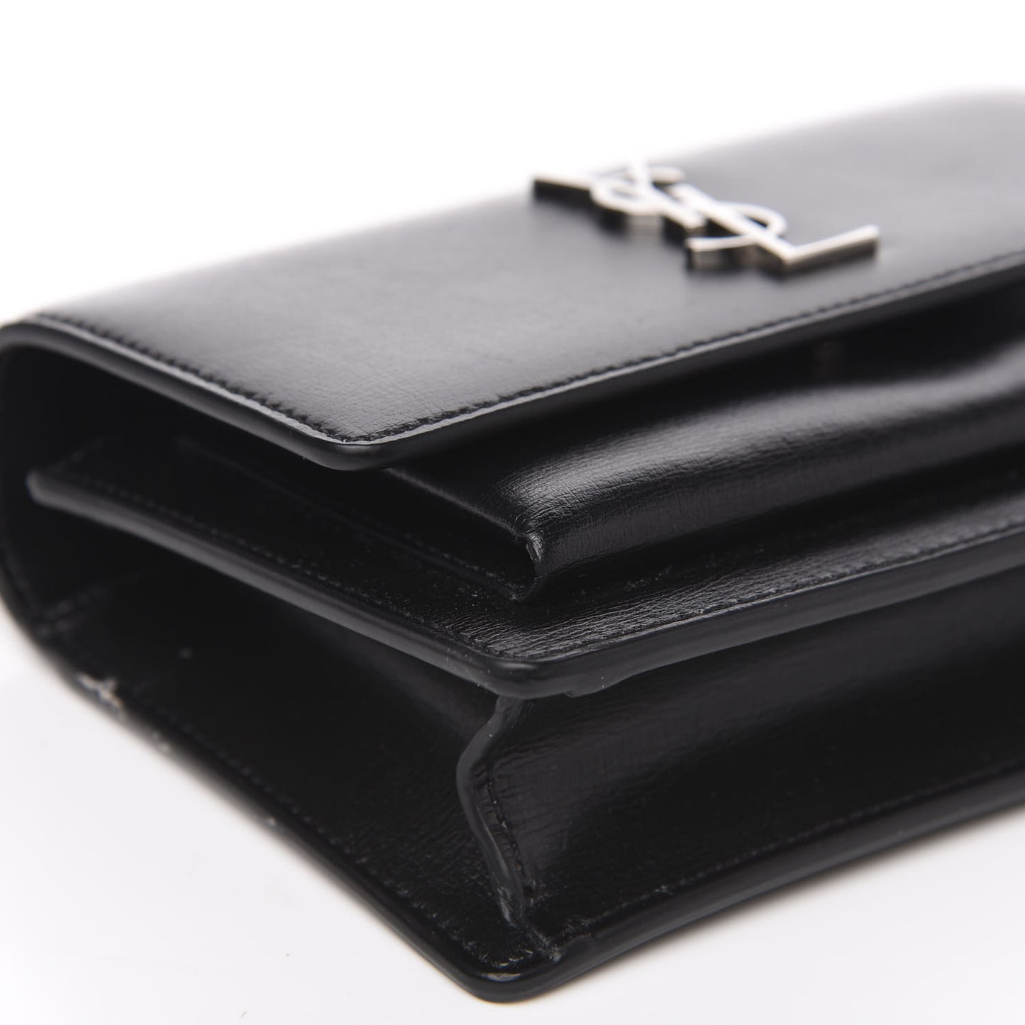 Calfskin Monogram Sunset Chain Wallet Black