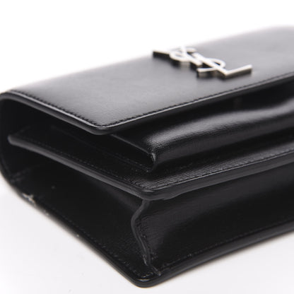 Saint Laurent Calfskin Monogram Sunset Chain Wallet Black 6 of 9