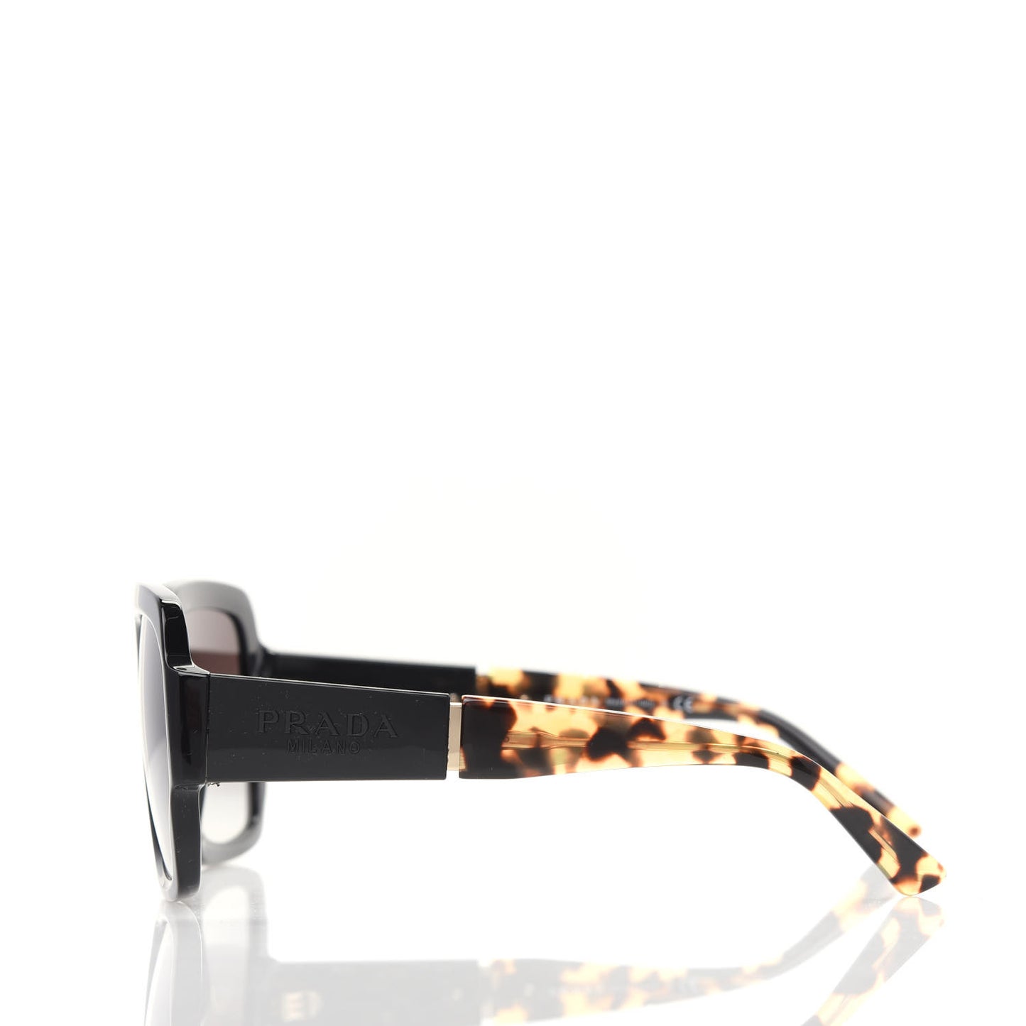 Oversized Monochrome Sunglasses SPR 21X Black Tortoise