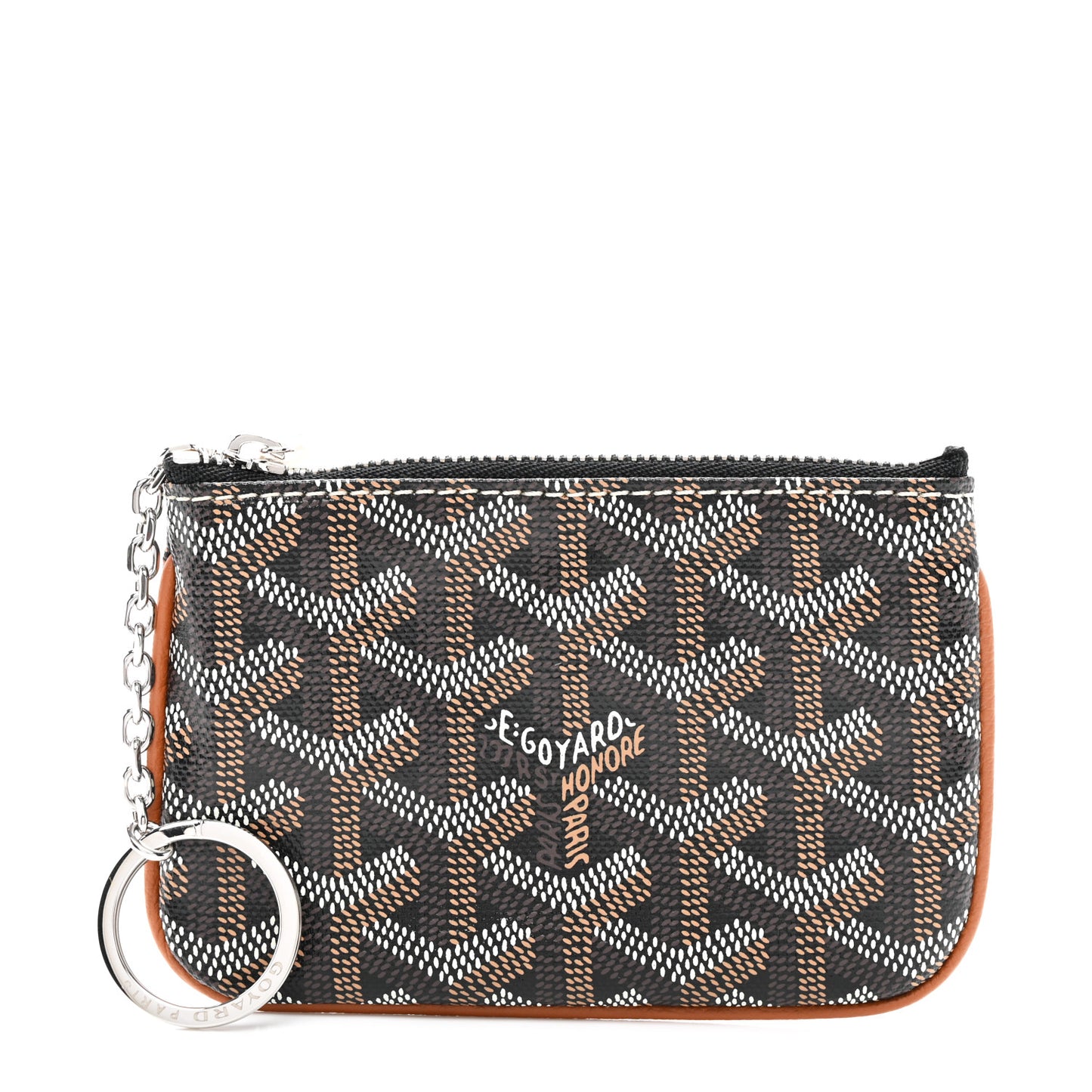 Goyardine Nano Senat Key Pouch Black Gold