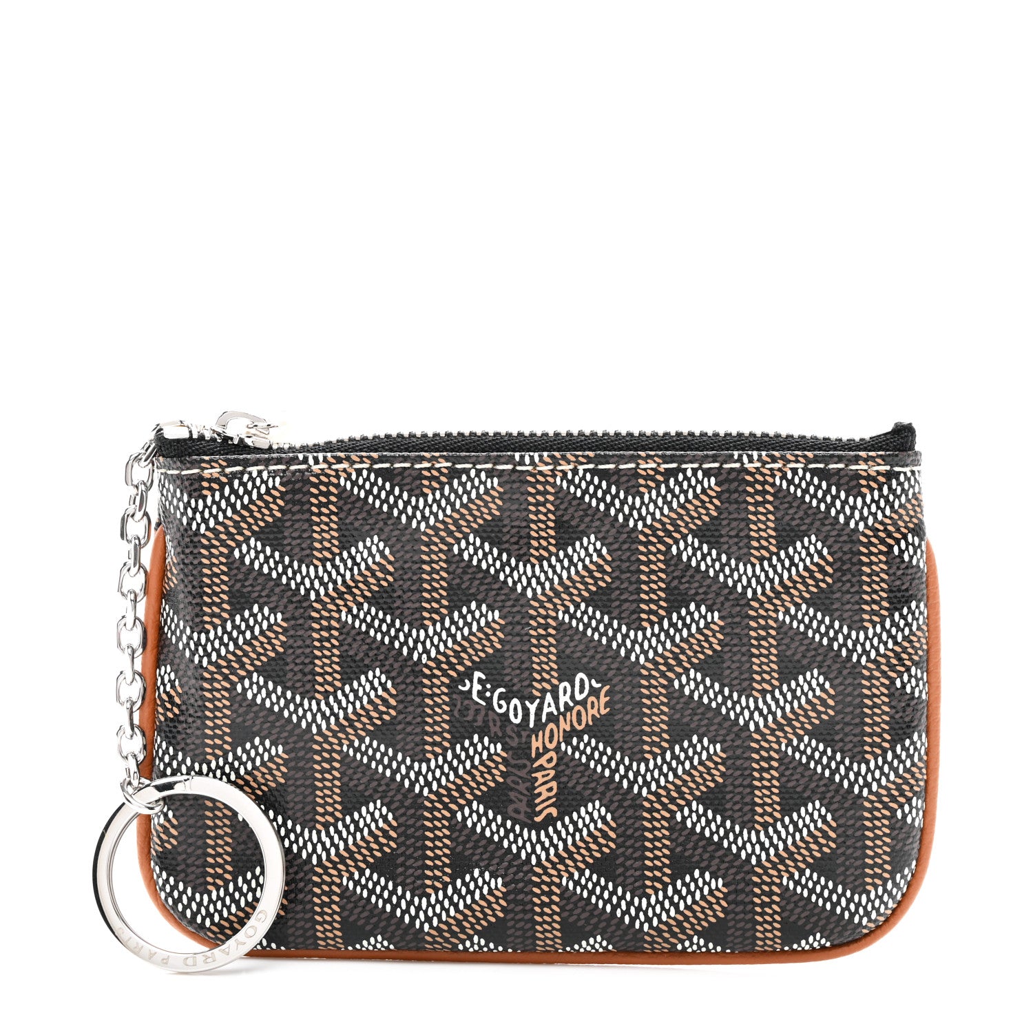 Goyard Goyardine Nano Senat Key Pouch Black Gold 1 of 8