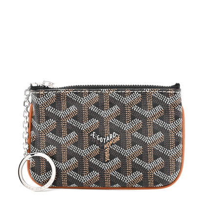 Goyard Goyardine Nano Senat Key Pouch Black Gold 1 of 8