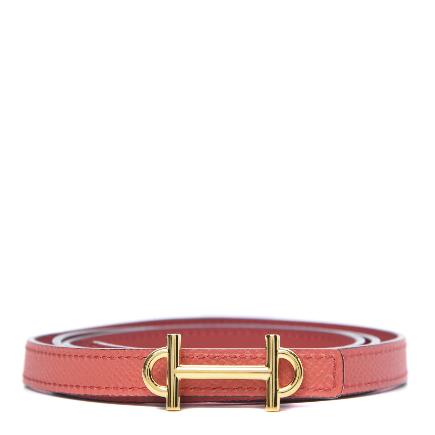Hermes Swift Epsom 13mm Gamma Belt 90 Rose Jaipur Rouge Vif 1 of 6