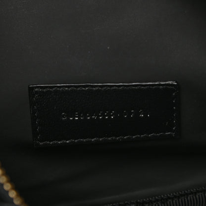 Saint Laurent Calfskin Crocodile Embossed Cosmetic Case Black 7 of 9