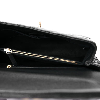 Chanel Caviar Lizard Quilted Medium Coco Handle Flap Black 5 of 16