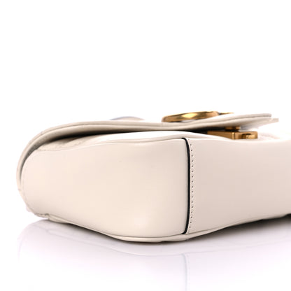 Gucci Calfskin Matelasse Mini GG Marmont Shoulder Bag White 8 of 12