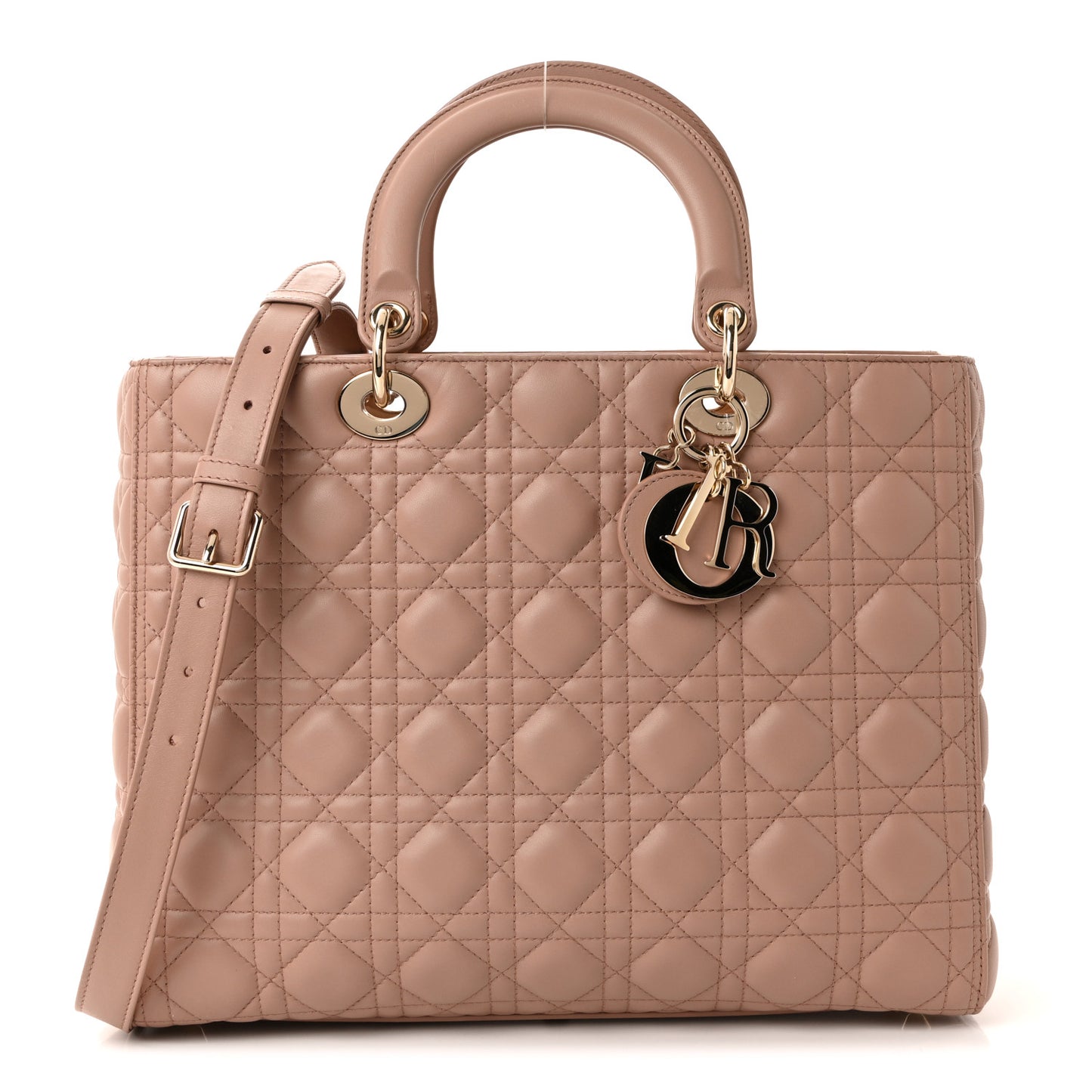 Lambskin Cannage Large Lady Dior Fard